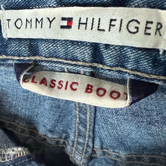 Tommy Hilfiger Classic boot cut jeans frayed vintage Y2K size 6 long - Picture 9 of 14